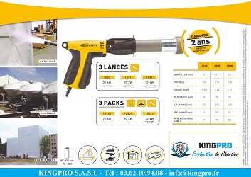 KINGPRO - Malette HORNET pistolet de rétractation - termobâchage - cloison souple - confinement