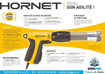 KINGPRO - Malette HORNET pistolet de rétractation - termobâchage - cloison souple - confinement