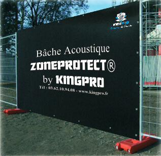 Bâche acoustique ZONEPROTECT - chantier travaux réduction bruit