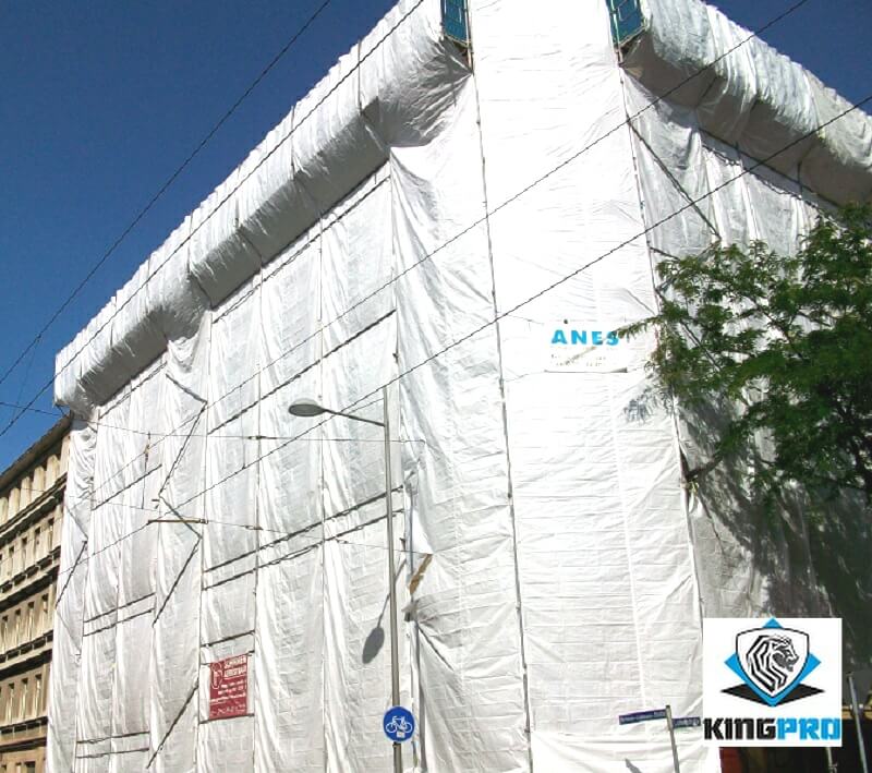 Bâche armée transparente 100g/m² KINGPRO - Protection façades murs