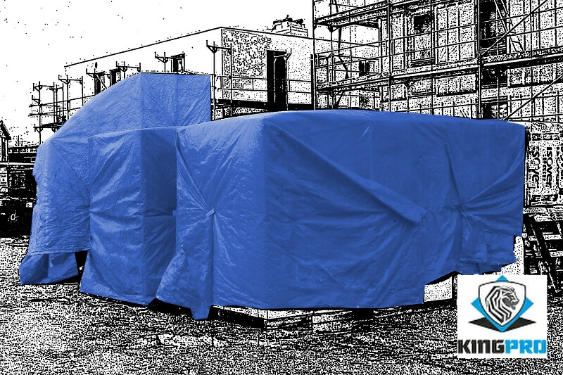 Bâche de protection professionnelle - 6m x 8m - bleu - Isolation