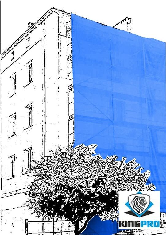 Filets échafaudage 50gm² - KINGPRO - protection de façade - anti-chute