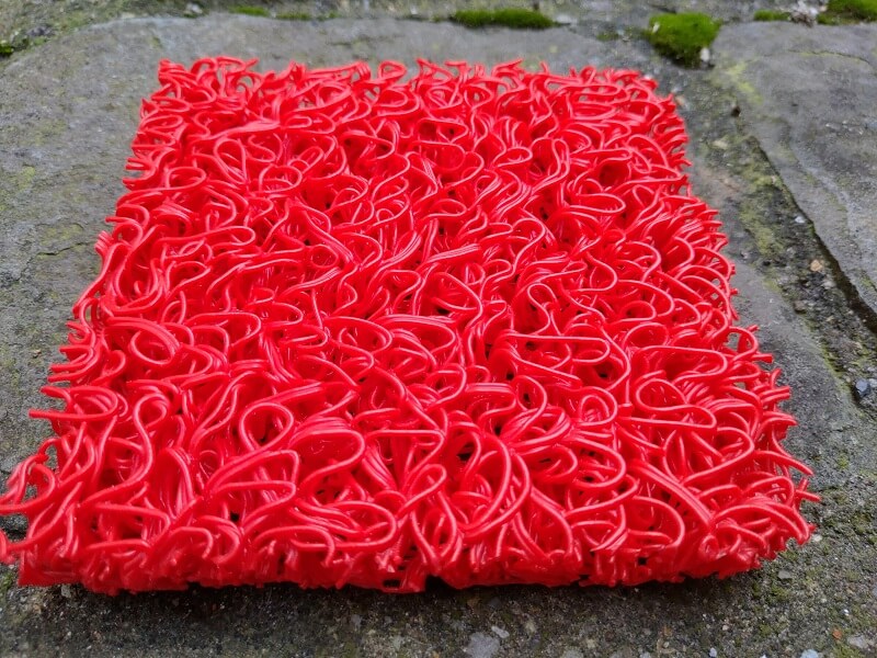 Tapis spaghetti de chantier - Tapis spaghetti BTP - couleur rouge