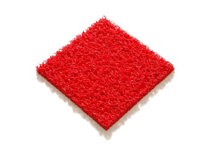 Tapis PVC spaghetti KINGPRO - couleur rouge 1m x 10m