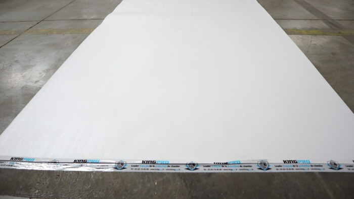 Carton plastifié de protection TETRA - côté blanc lumineux pour chantier