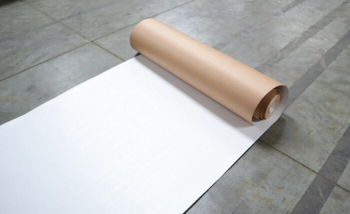 Carton plastifié de protection TETRA - rouleau de protection en carton plastifié TETRA 1 côté blanc 75m²