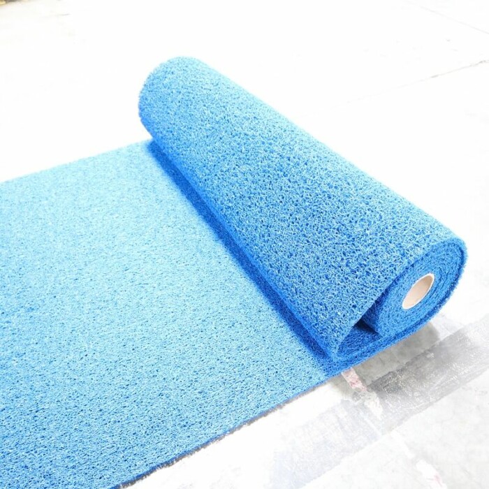 Tapis PVC antidérapant KINGPRO 1m x 10m couleur bleu - circulation chantier