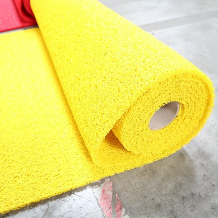 Tapis PVC antidérapant KINGPRO 1m x 10m - couleur jaune - circulation piétonne sécurisée