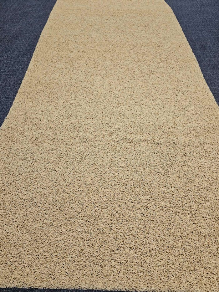 Tapis spaghetti PVC 12mm beige KINGPRO - spaghetti bouclé PVC 12mm