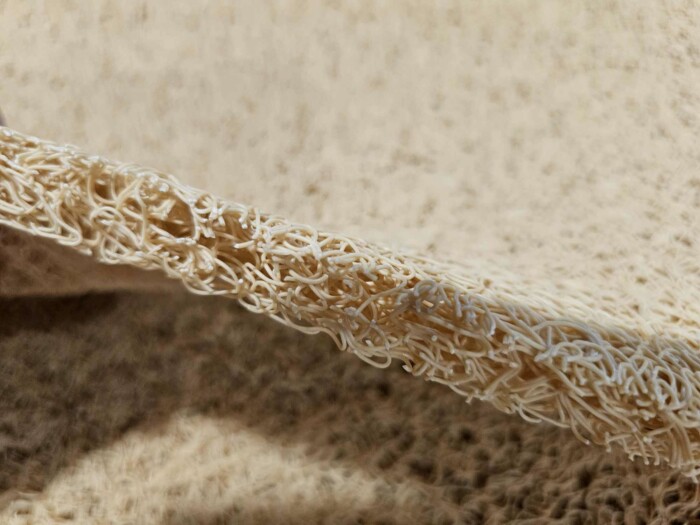 Tapis spaghetti PVC beige KINGPRO - épaisseur 12mm - sol meuble